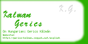 kalman gerics business card