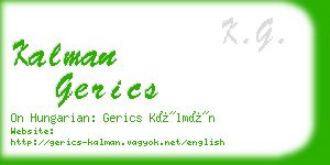 kalman gerics business card